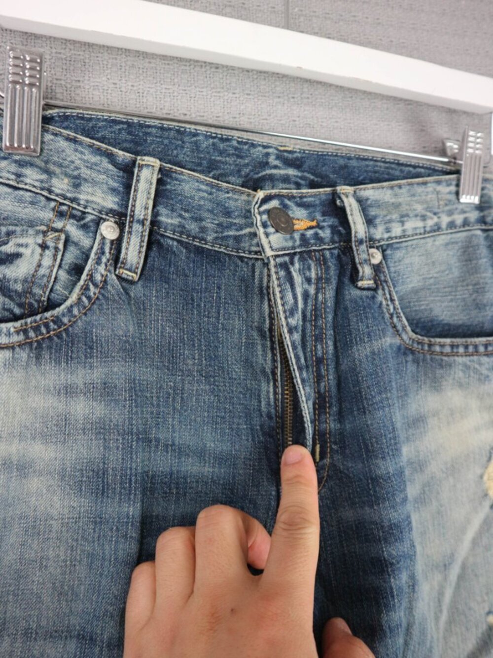 Denim & Supply Polo Ralph Lauren Boyfriend Cut Distressed Jeans Womens Sz 27 - Picture 5 of 11